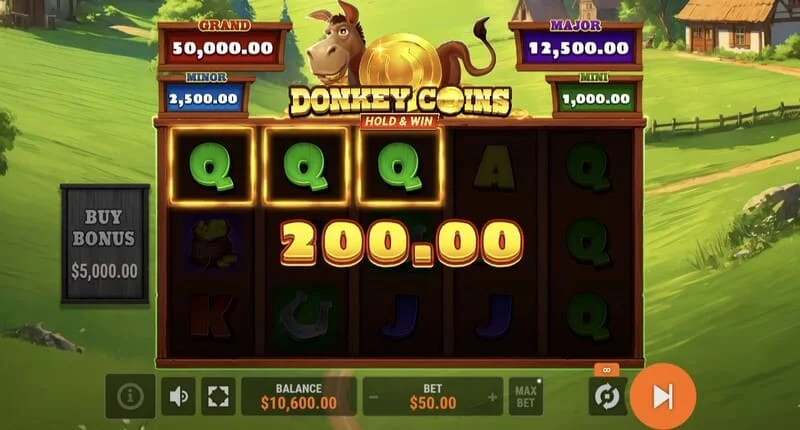 Donkey Coins Hold & Win - การเปิดใช้งานโหมด Hold & Win
